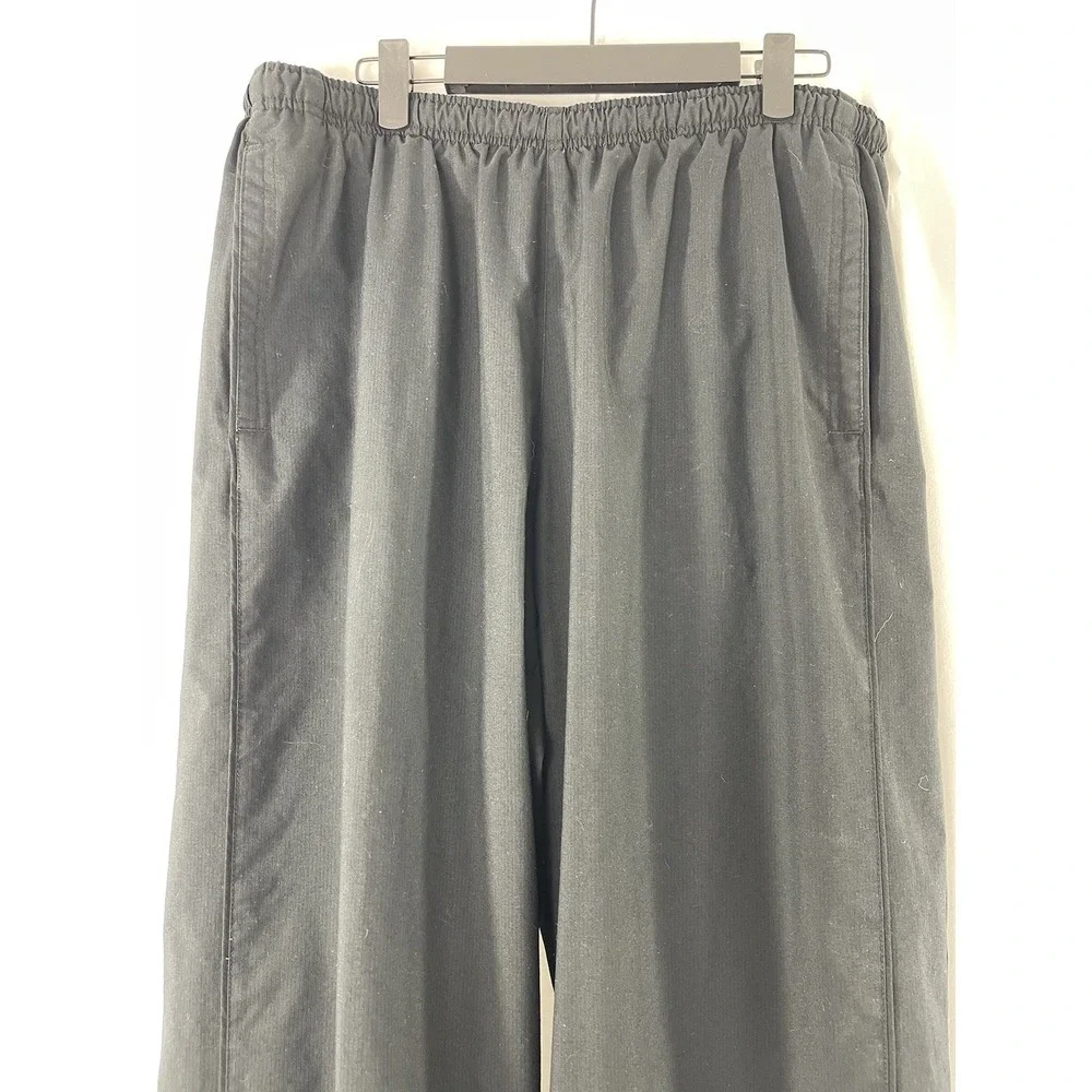 Vintage Nike Mens Y2K Sphere Dry Black Track Pants Large Ankle Zips Straight Leg